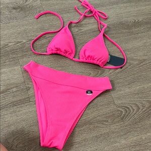 Hollister Neon Pink Bikini Set